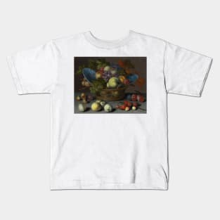 Basket of Fruits - Balthasar van der Ast Painting Kids T-Shirt